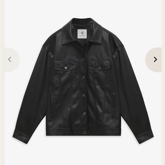 Anine Bing Rory Vegan Leather Jacket - Picture 3 of 3